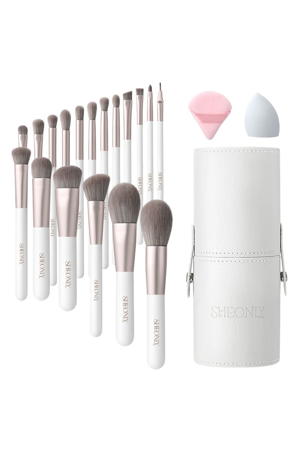 SHEONLY 18 Pcs Set Professional Makeup Brush Set with Makeup Tool image 1