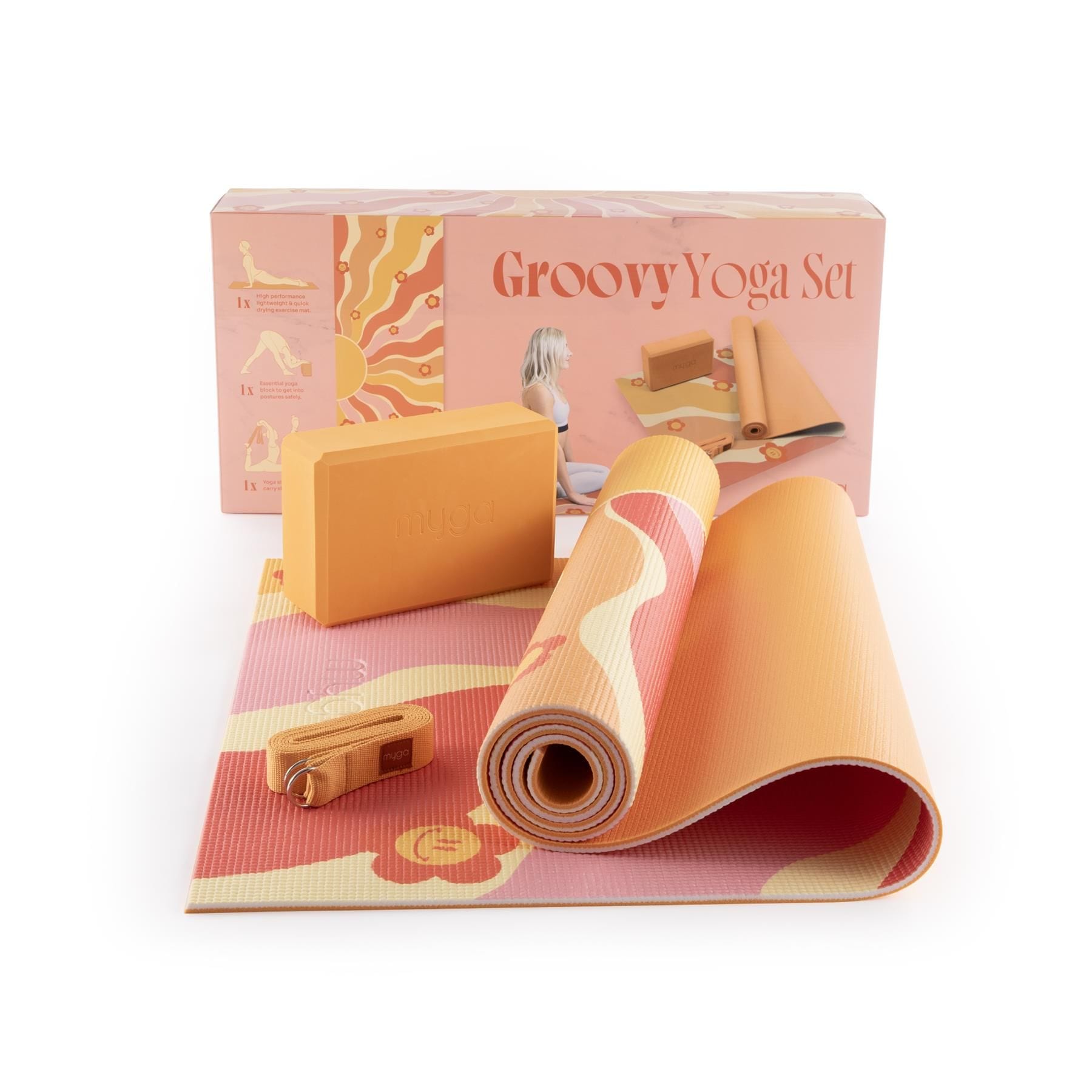 Myga Myga Printed Yoga Set - Palm Sage image 1