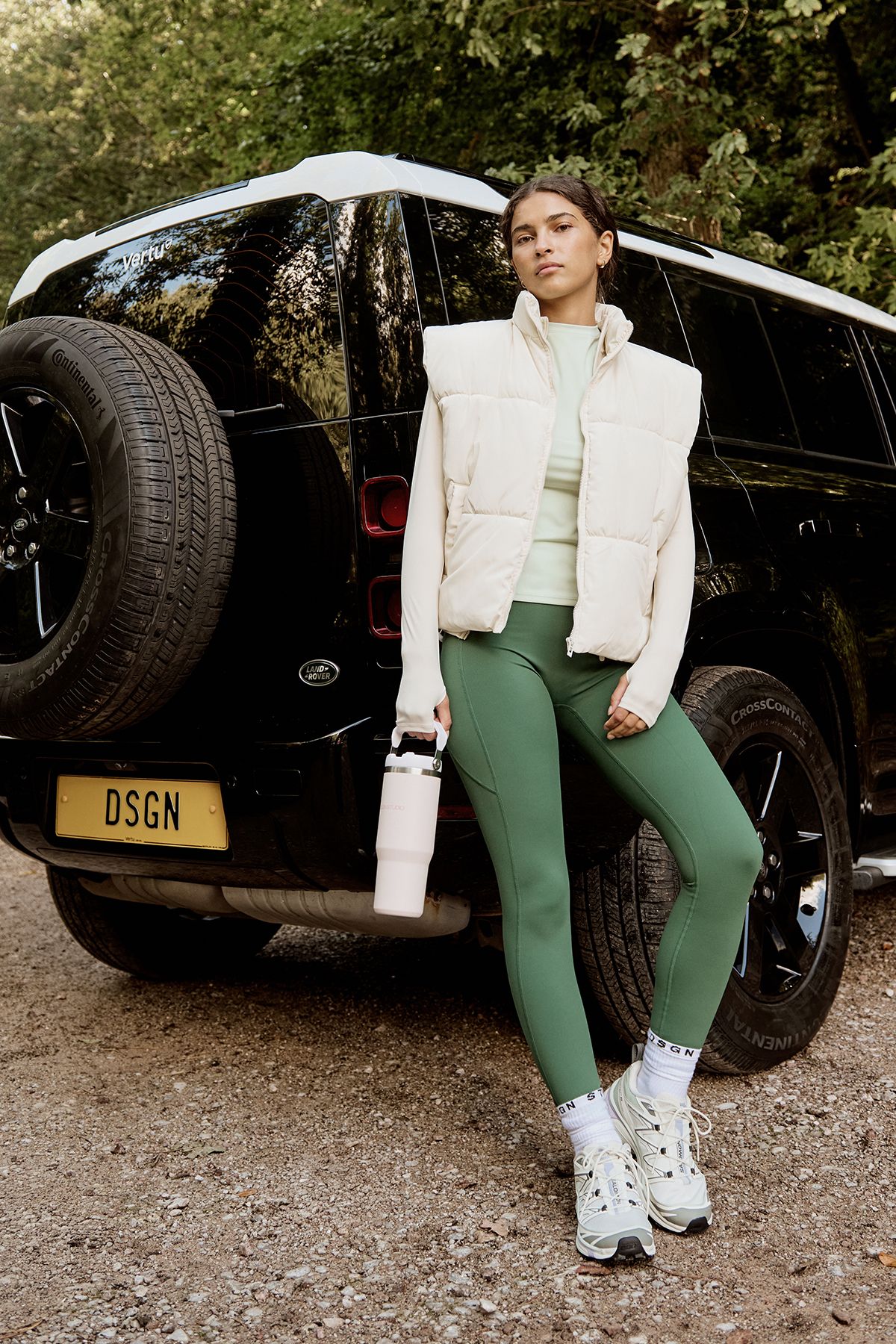 DSGN Studio DSGN Studio Sport High Waist Pocket Detail Sports Legging Green