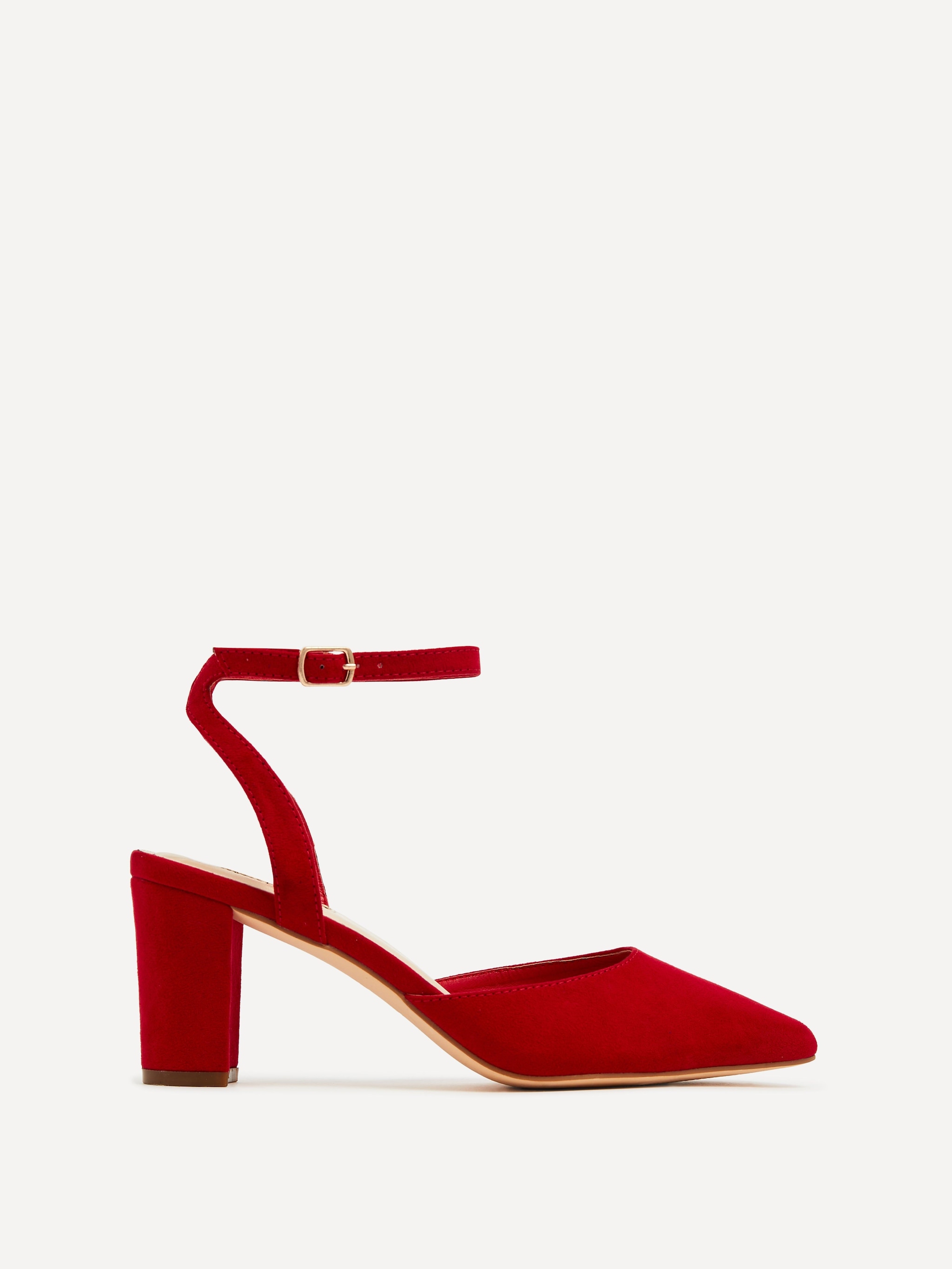 Linzi Carrie Red Faux Suede Court Heels