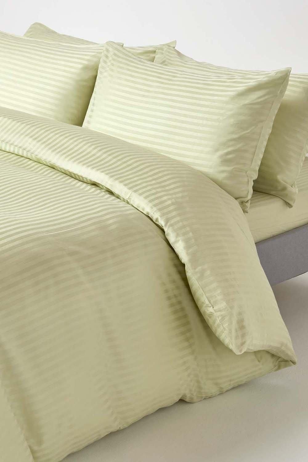 Homescapes Egyptian Cotton Satin Stripe Flat Sheet 330 Thread Count image 3