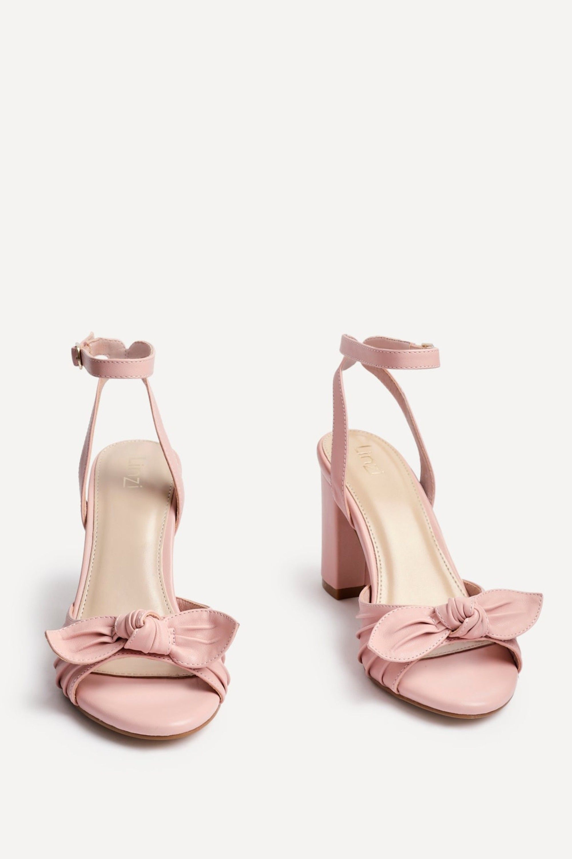 Linzi Darling Dusky Pink Faux Leather Heeled Sandals image 3