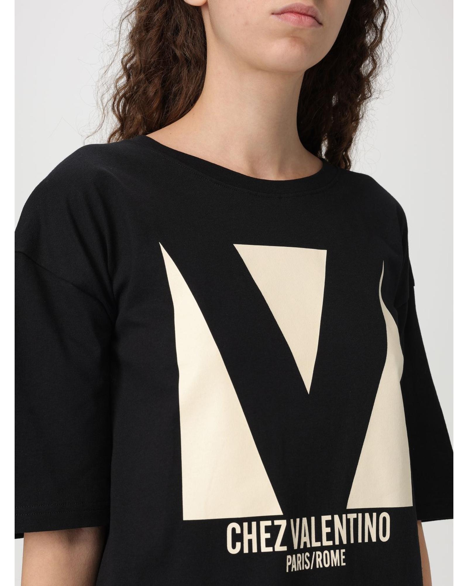 Valentino VGraphic Short Sleeve Tee Wo - Black T-Shirts image 5