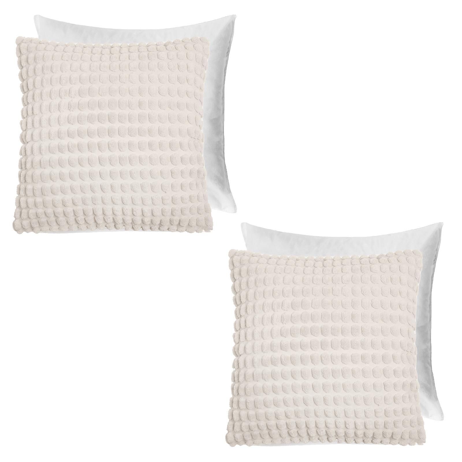 OHS 2 Pack Bobble Filled Cushion Covers Home Decor Set image 1