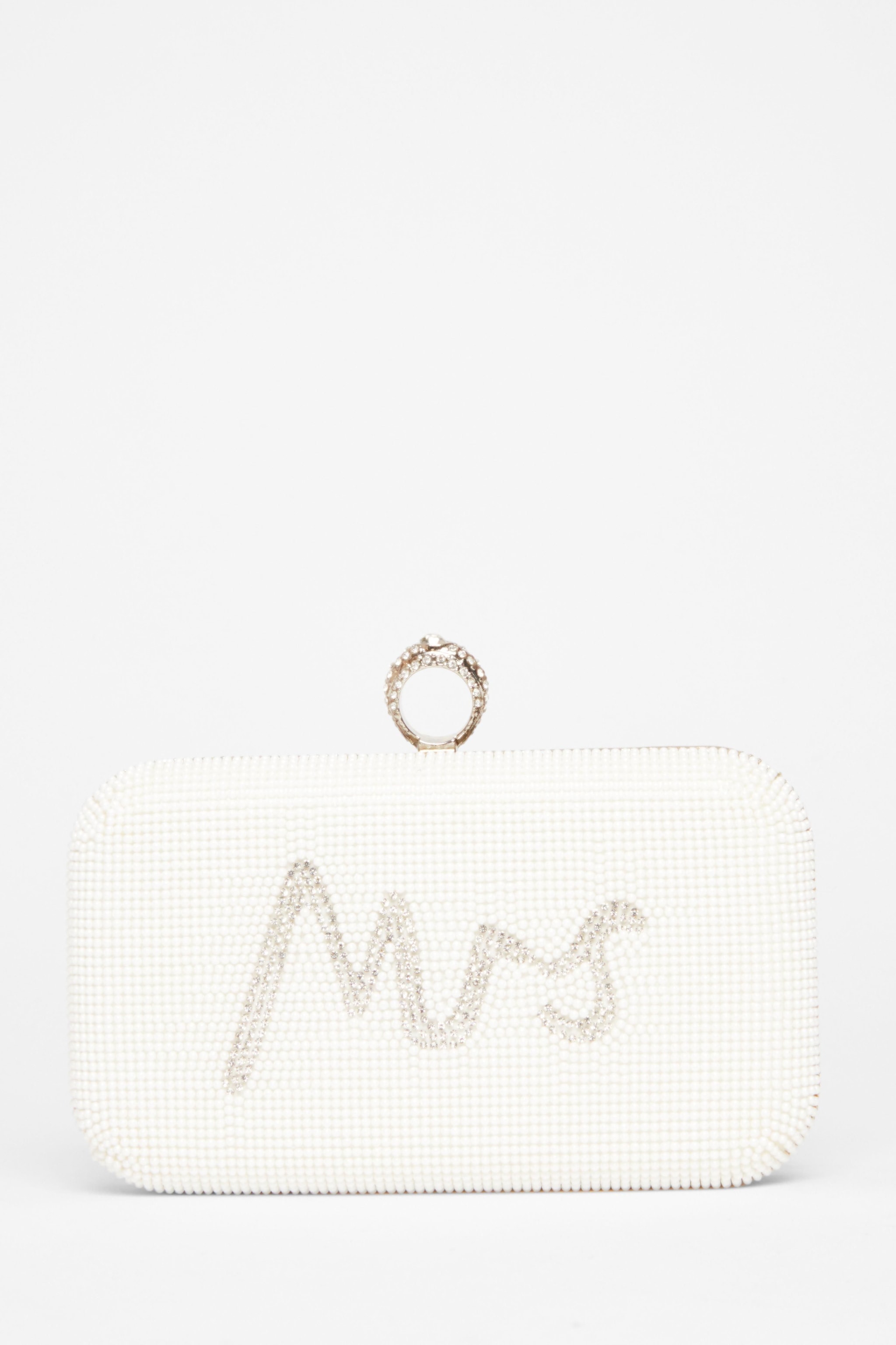 Quiz White Bridal Box Bag image 3