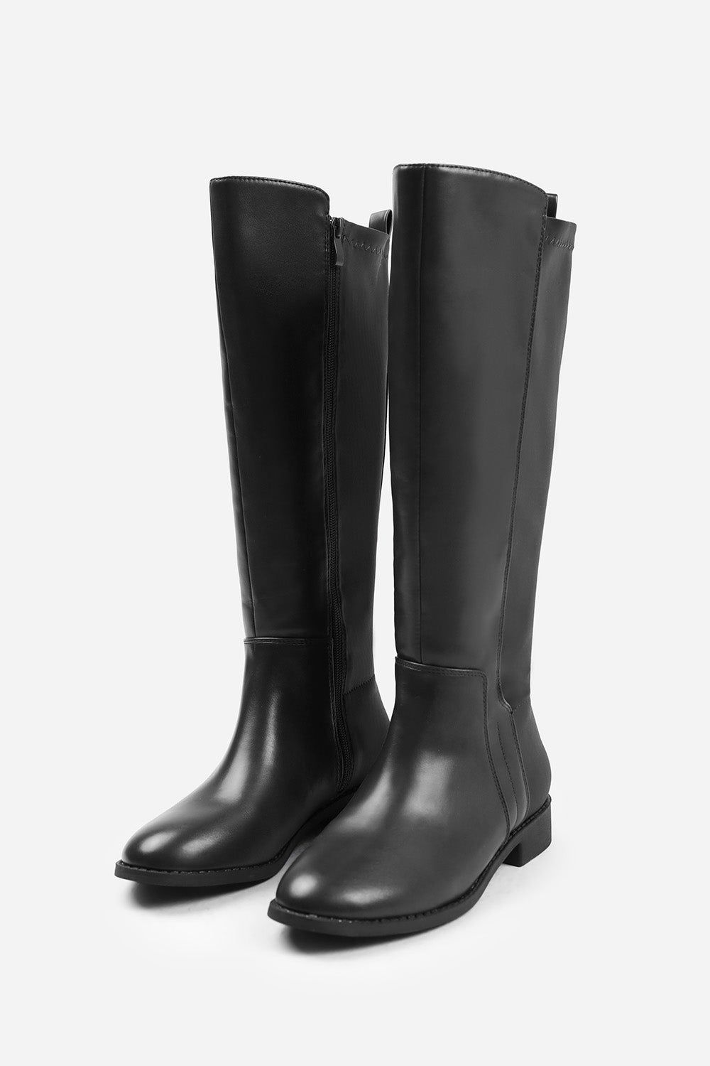 Where's That From 'Parker' Stretch Wide Calf Knee High Boots With Side Zip image 3