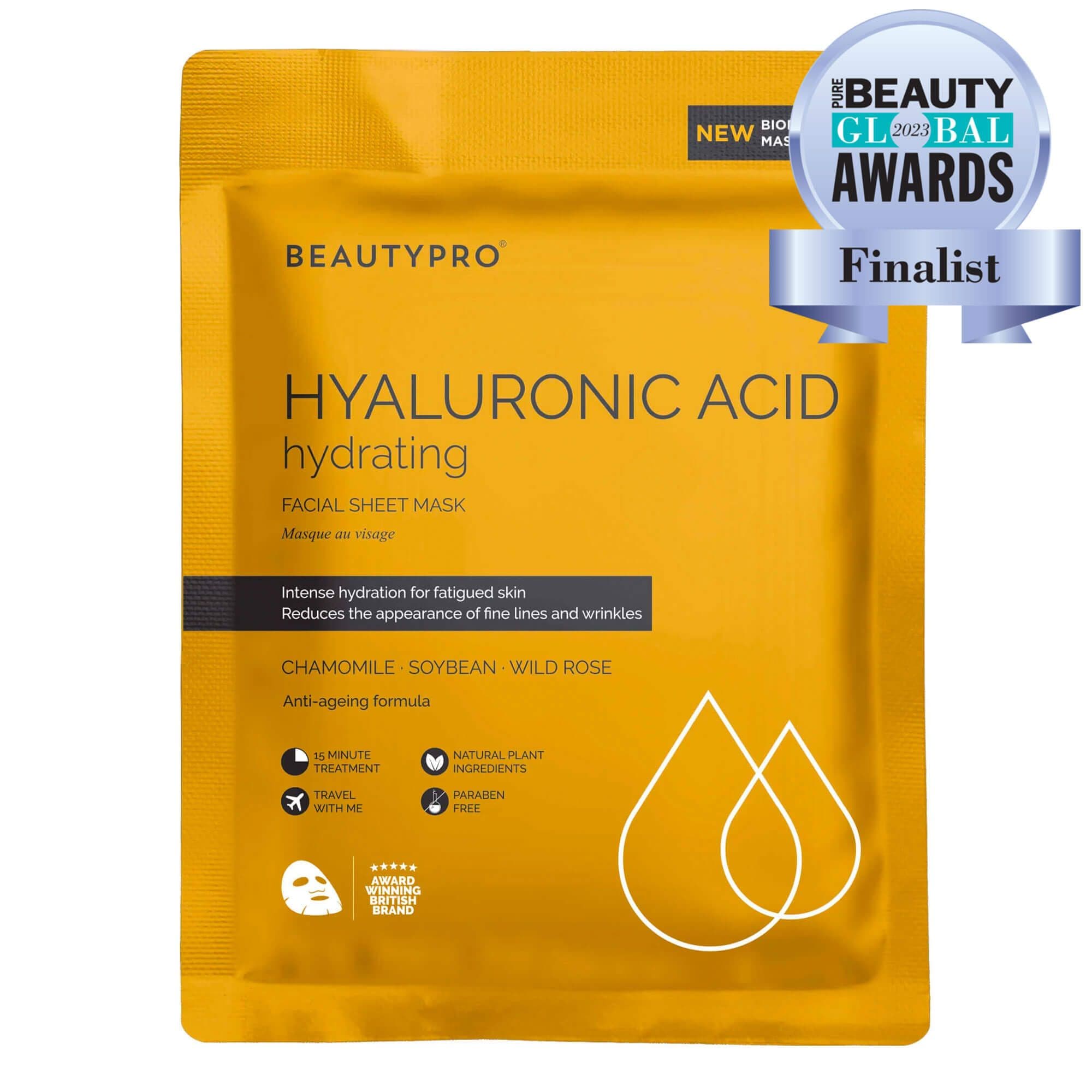BEAUTYPRO Hyaluronic Acid Hydrating Sheet Mask - Pack Of 4 image 2