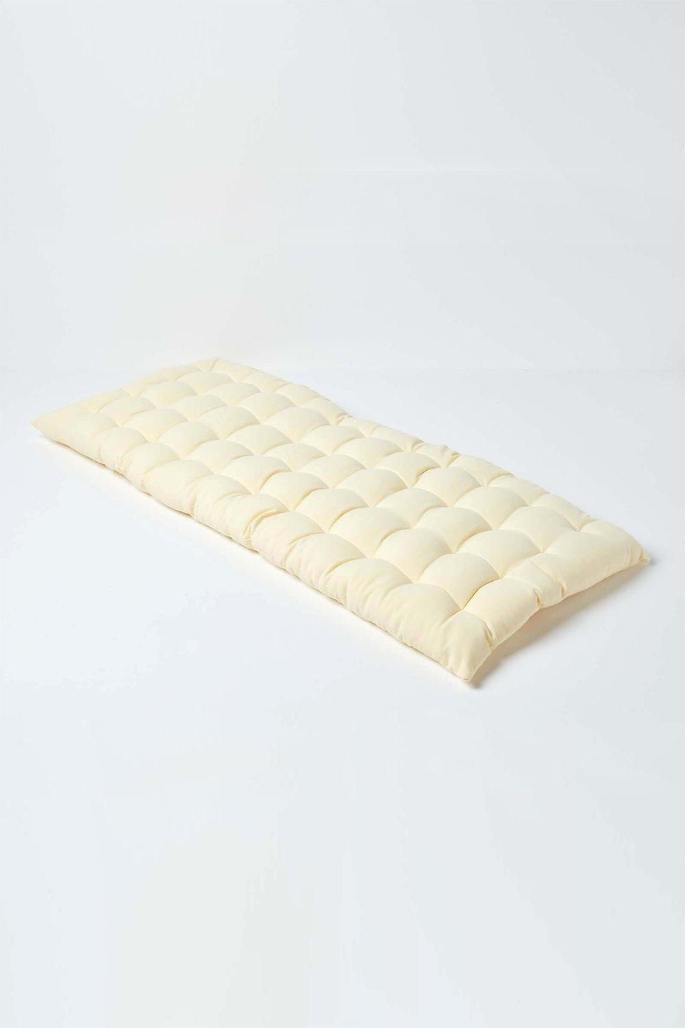 Homescapes Garden Bench Cushion Luxury 2 Seater Cotton Indoor Outdoor Pad, 108 x 42cm image 1