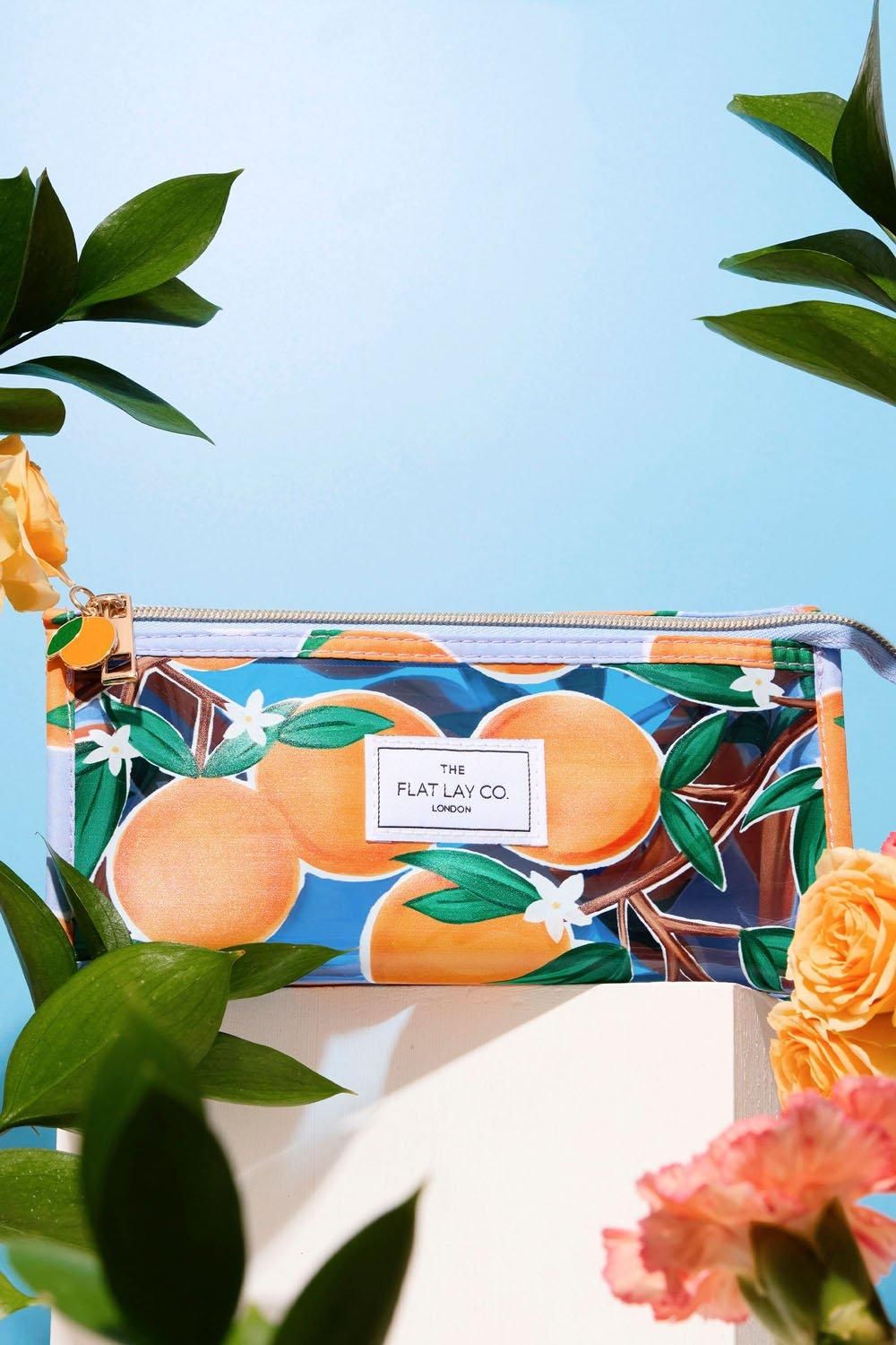 The Flat Lay Co The Flat Lay Co. Jelly Open Flat Box Bag in Mediterranean Oranges Multi image 6