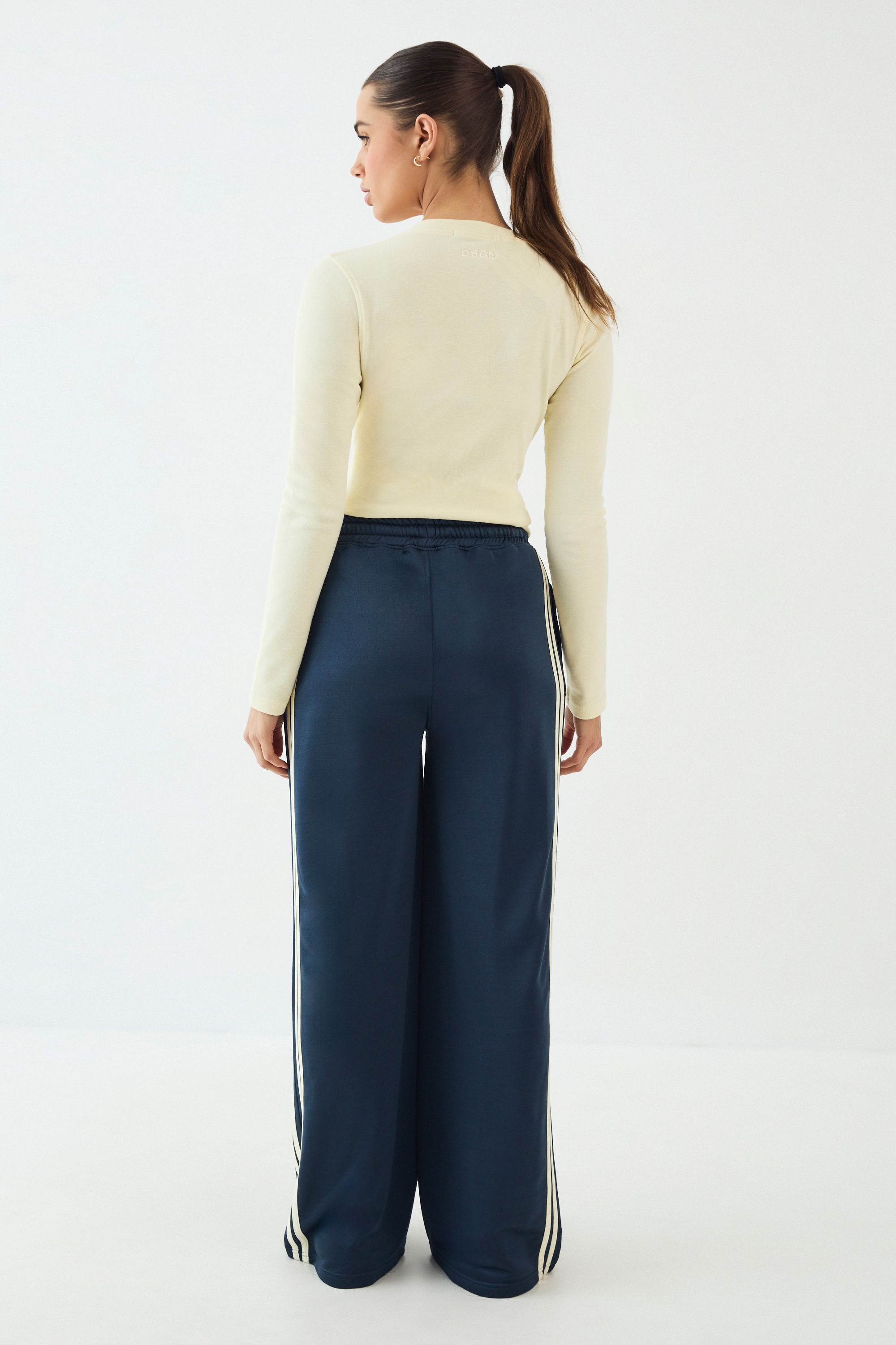 DSGN Studio DSGN Studio Tricot Side Stripe Straight Leg Jogger Indigo image 2