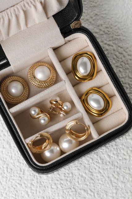 Jon Richard Ridge Hoop And Pearl Statement Earrings image 5