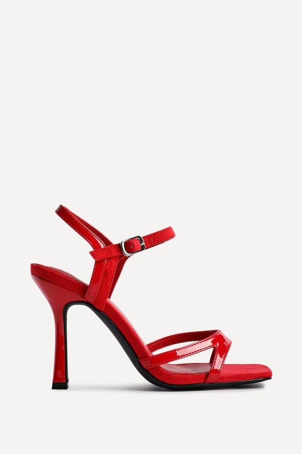 Linzi Empress Red Patent Stiletto Heeled Sandal