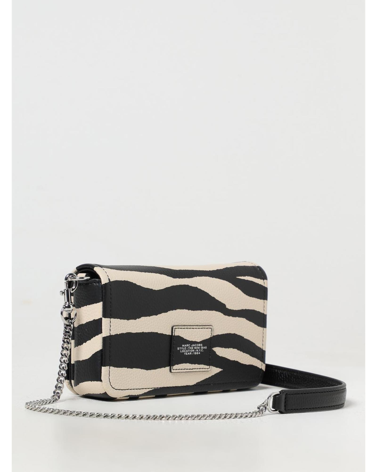 Marc Jacobs Mini Bag Zebra Print Chain Strap Wo - Black Handbags image 2