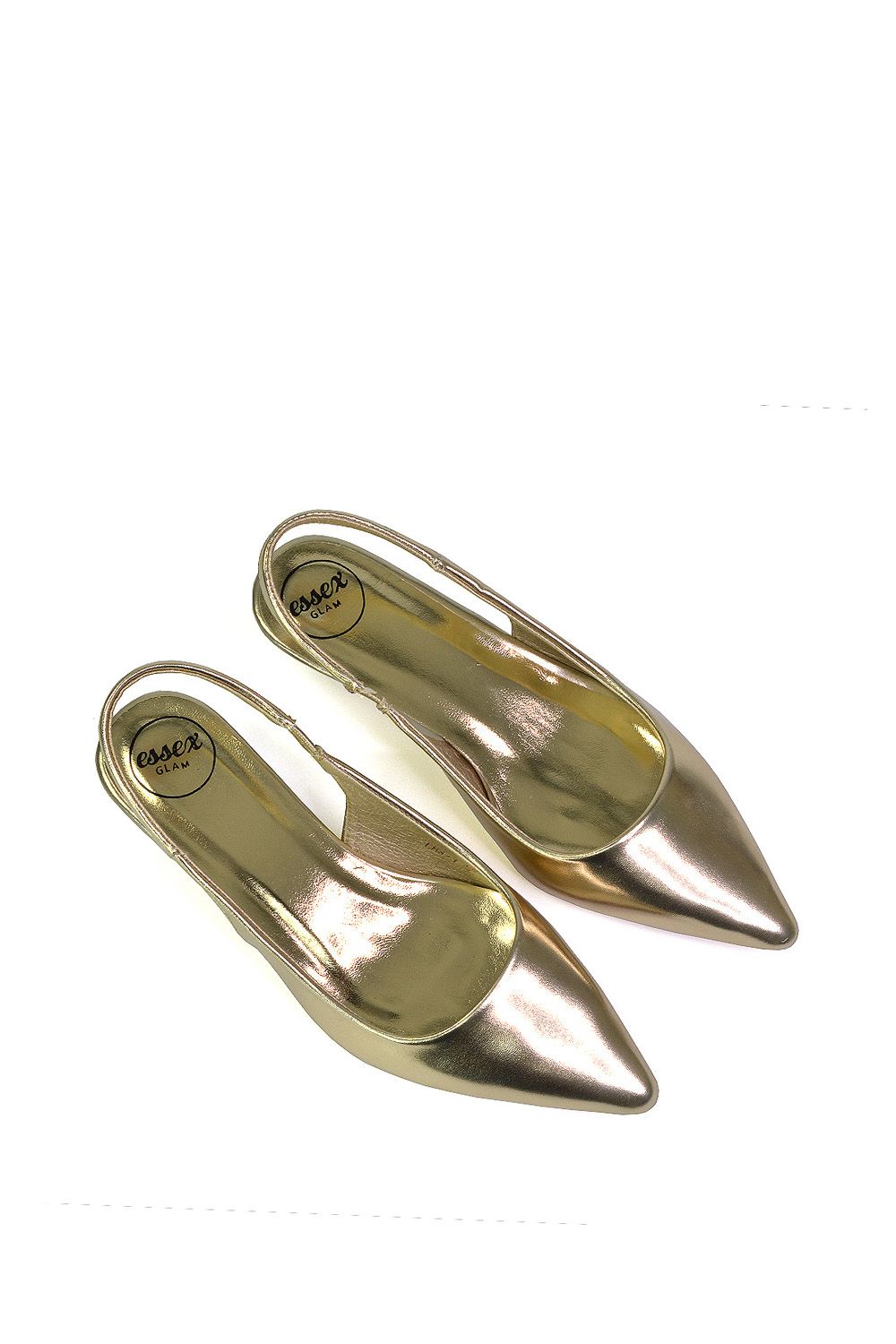 XY London 'Avalone' Pointed Toe Sling Back Kitten Heel Sandals image 4