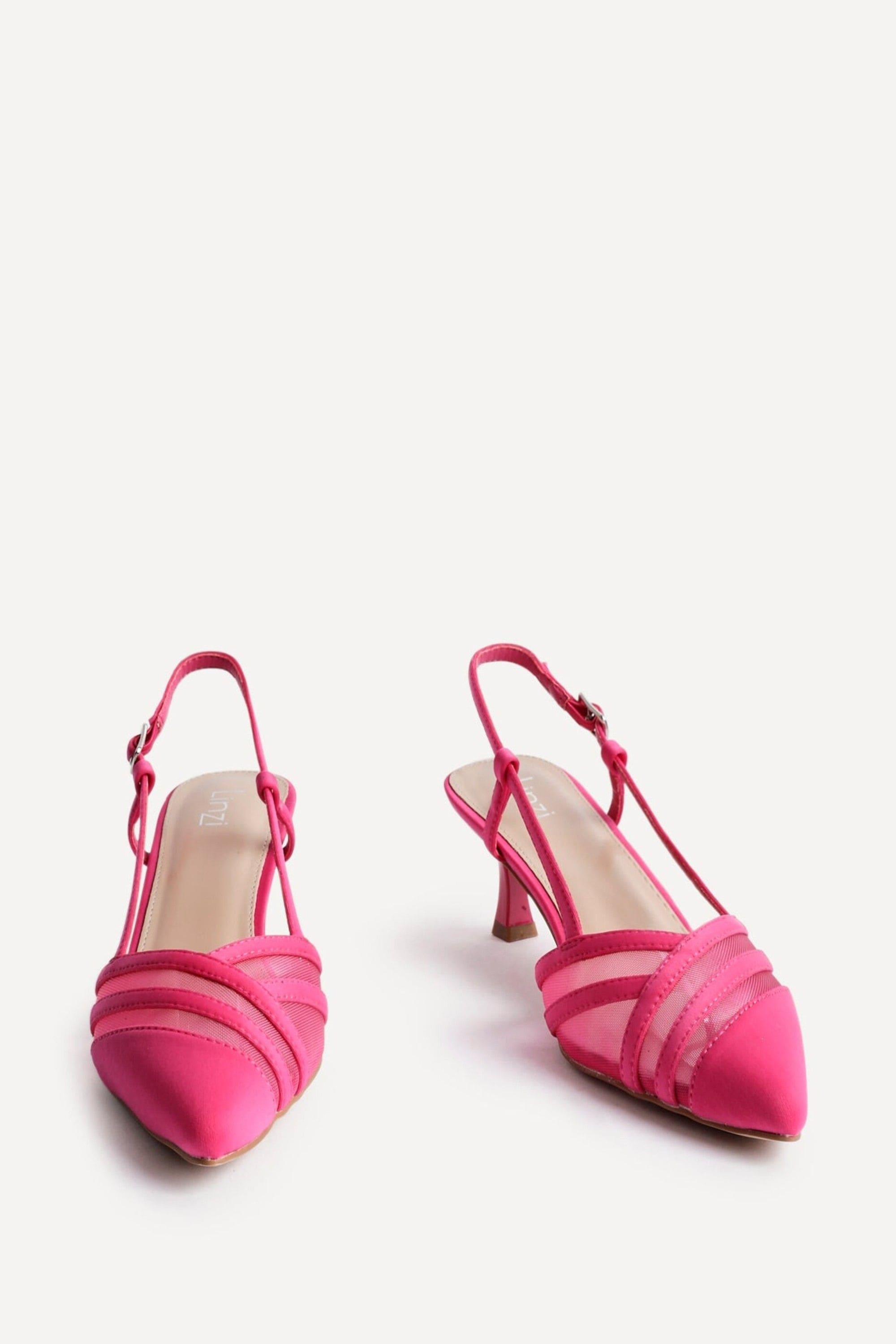 Linzi Milan Fuchsia Scuba Mesh Slingback Court Heel image 3