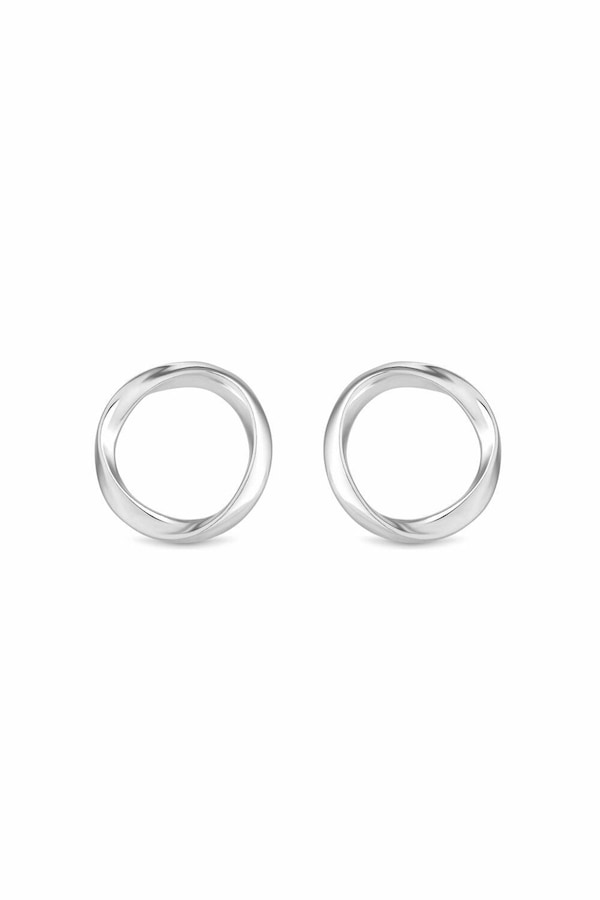 Simply Silver Sterling Silver 925 Polished Open Circle Earrings