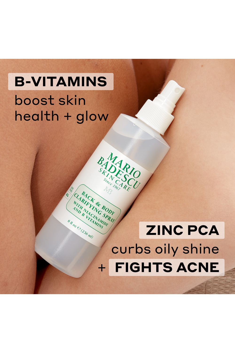 Mario Badescu Back & Body Clarifying Spray With Niacinamide & B-vitamins Multi image 4