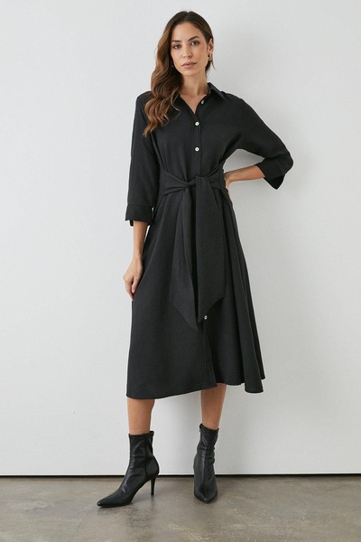 Principles Belted Shirt Dress Black