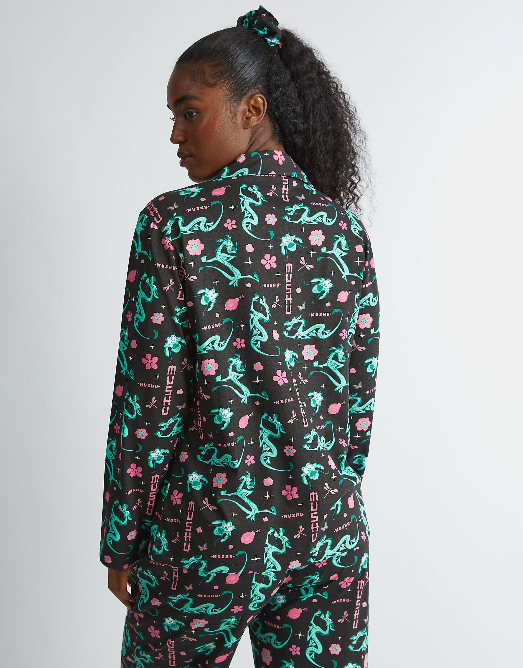 SKINNYDIP Disney Mushu Pyjama Set in Black image 2