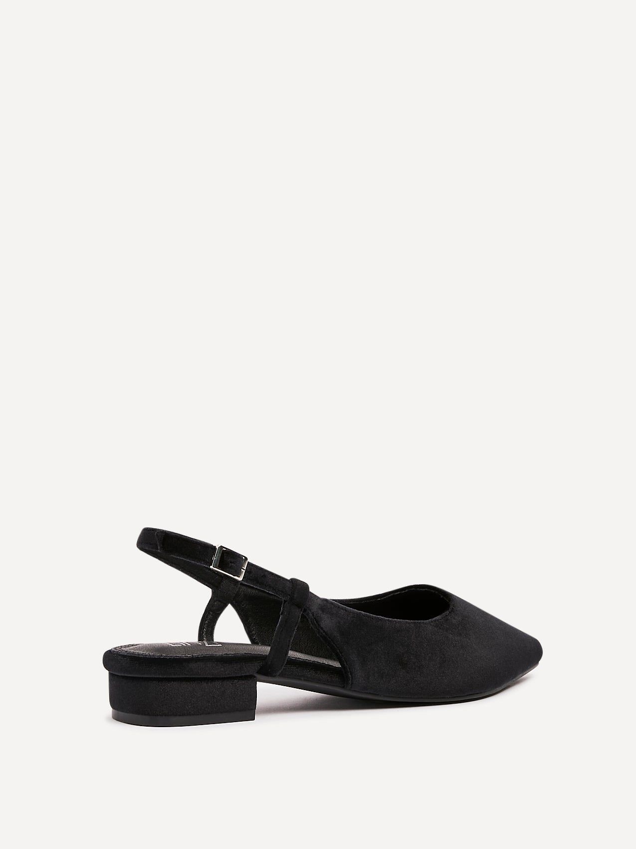 Linzi Clasica Black Velvet Pointed Toe Ballet Flat image 5