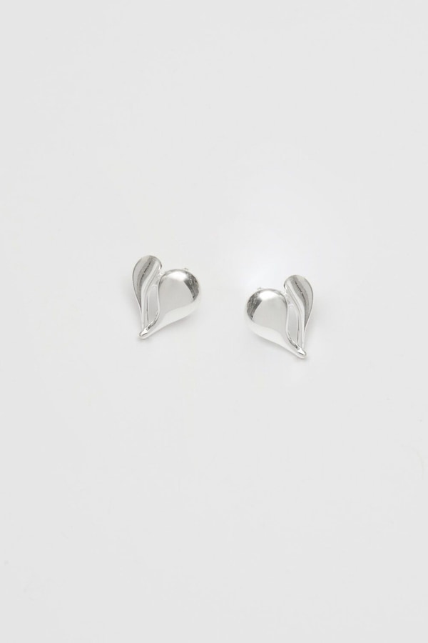 Simply Silver Sterling Silver 925 Polished Heart Stud Earrings