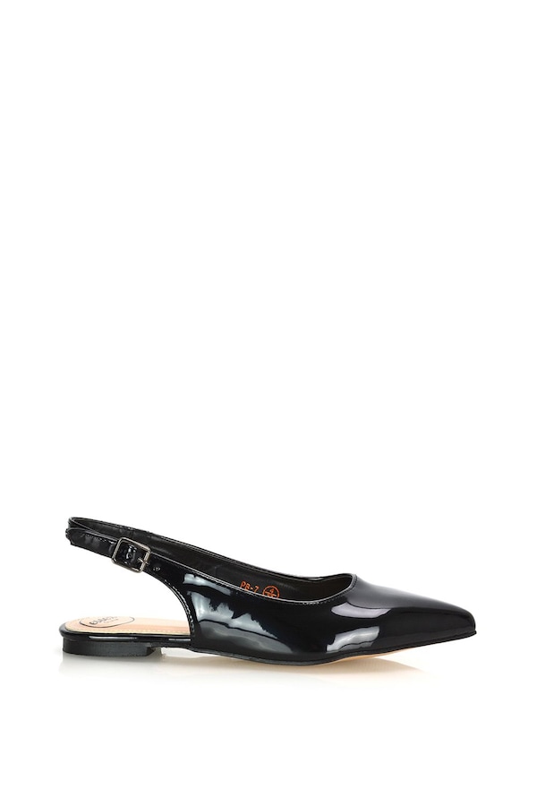 XY London 'Mindy' Pointed Toe Slingback Flat Ballerina Pumps