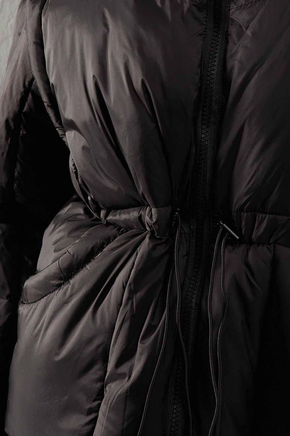 MissPap Detachable Sleeve Two In One Puffer Coat Black image 5