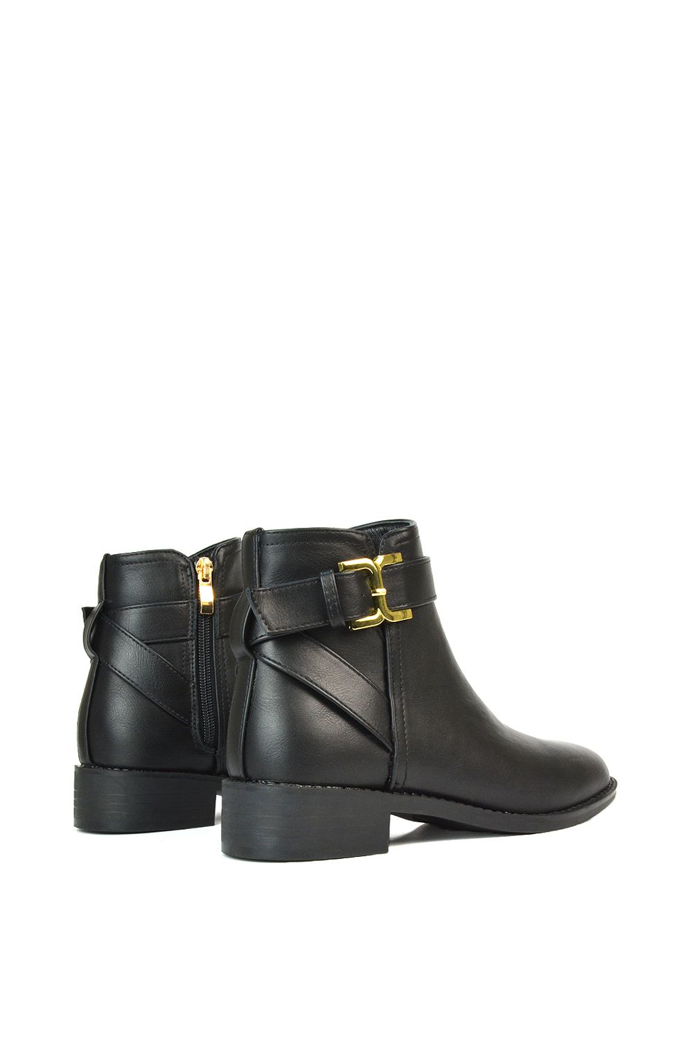 XY London 'Shyla' Zip Up Ankle Chelsea Boots With Low Heel image 4