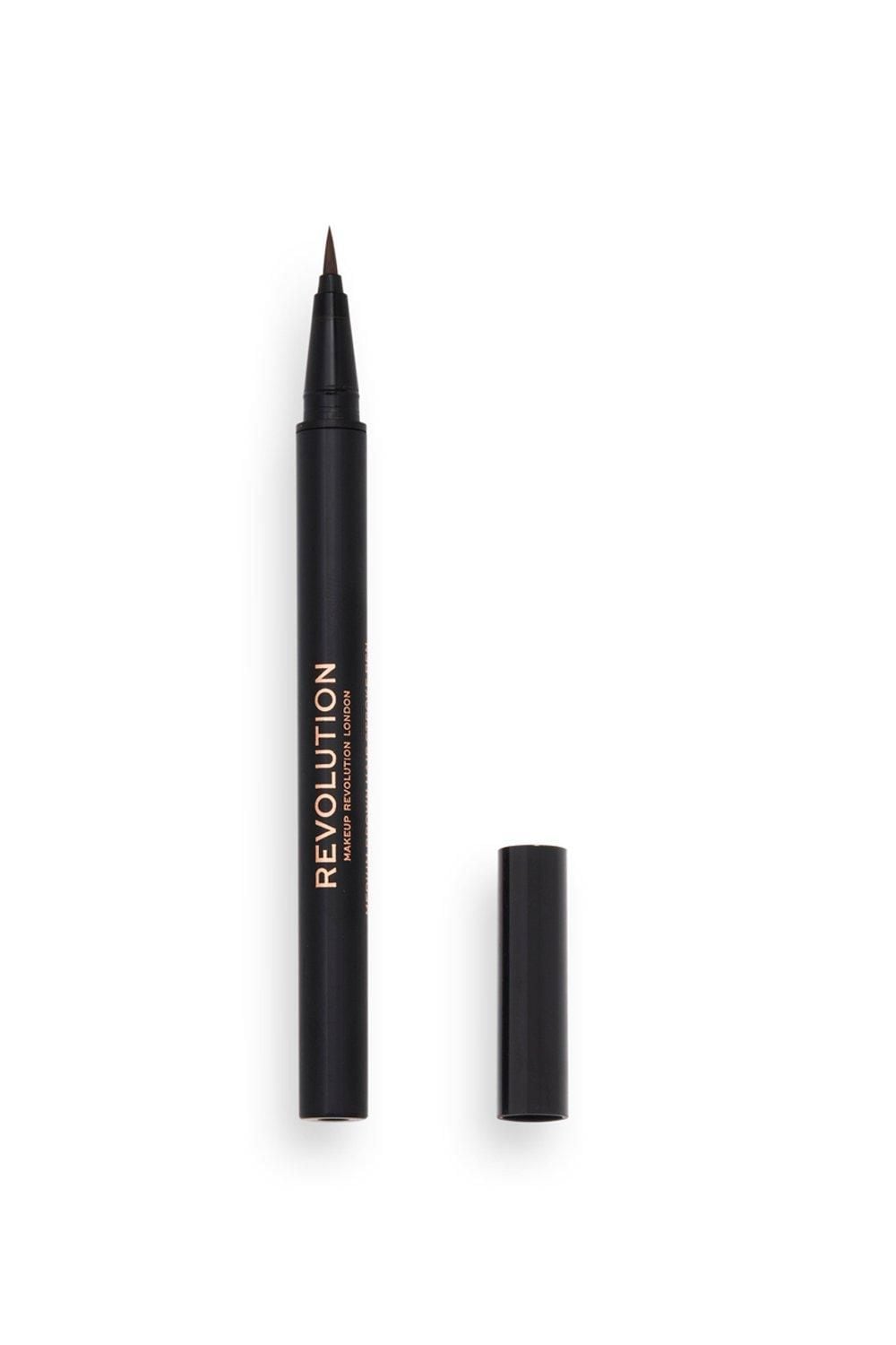 Revolution Hair Stroke Brow Pen Medium Brown image 1