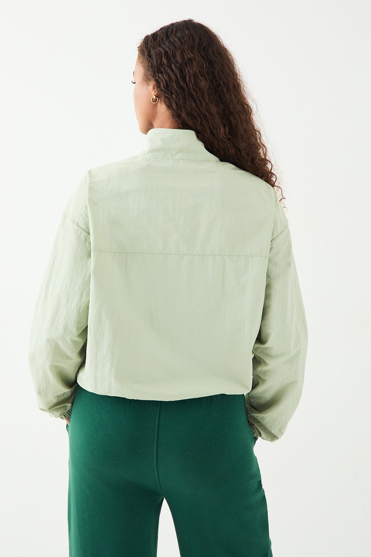 DSGN Studio DSGN Studio Sport Nylon Funnel Neck Zip Through Jacket Mint image 2