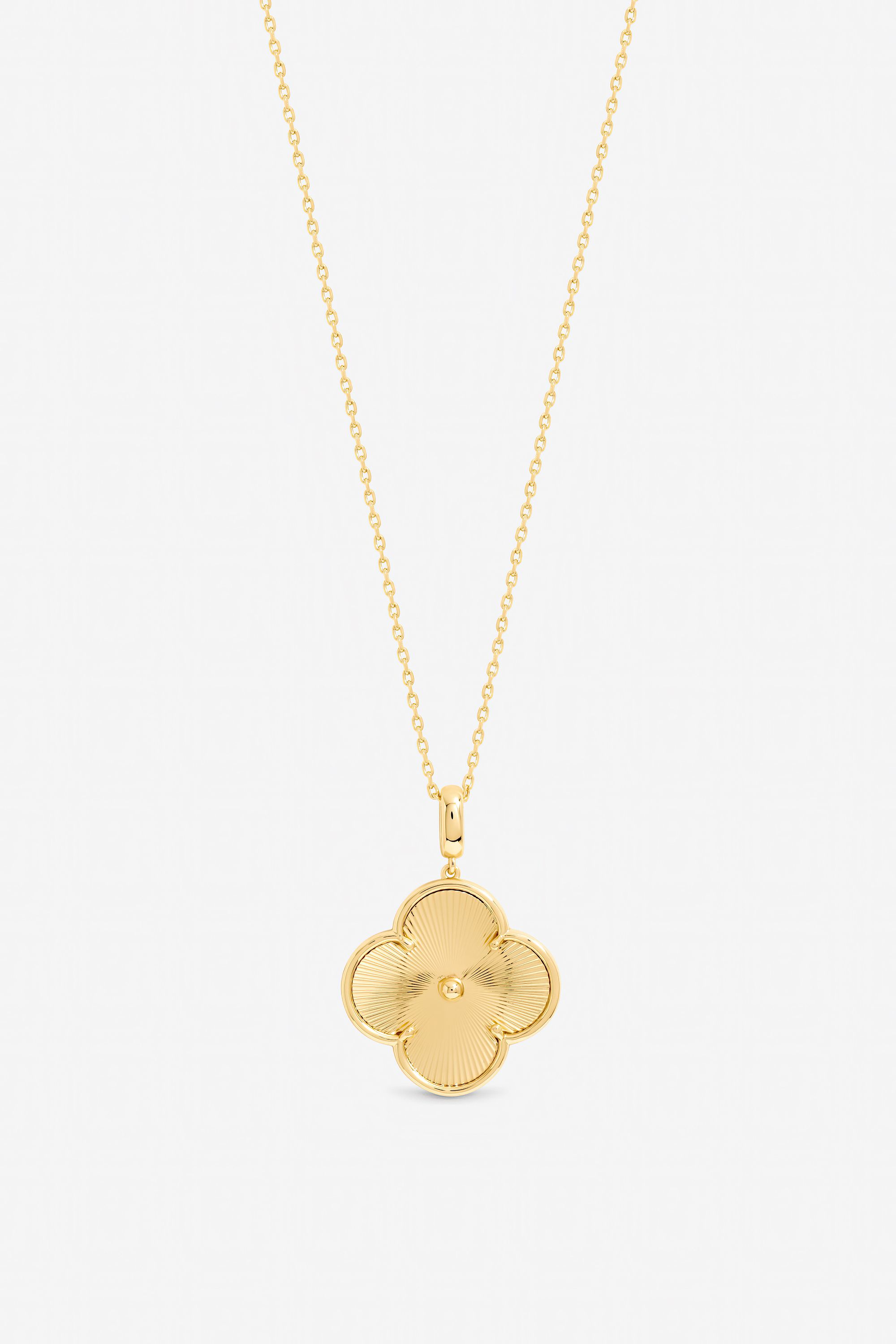 Jon Richard Gold Plated Long Clover Necklace Pendant
