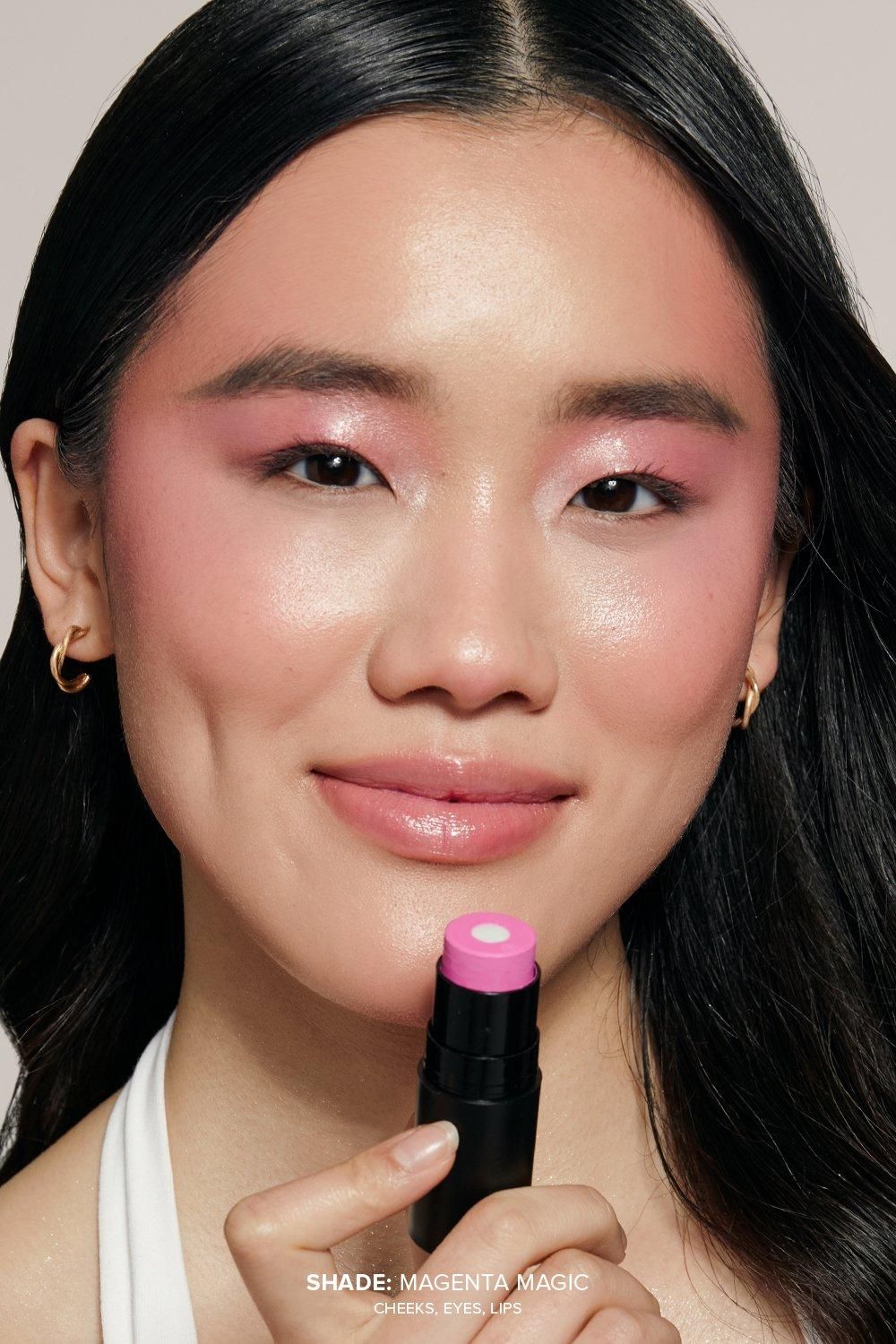 Nudestix Nudies Matte + Glow Core All Over Face Blush Magenta Magic image 4