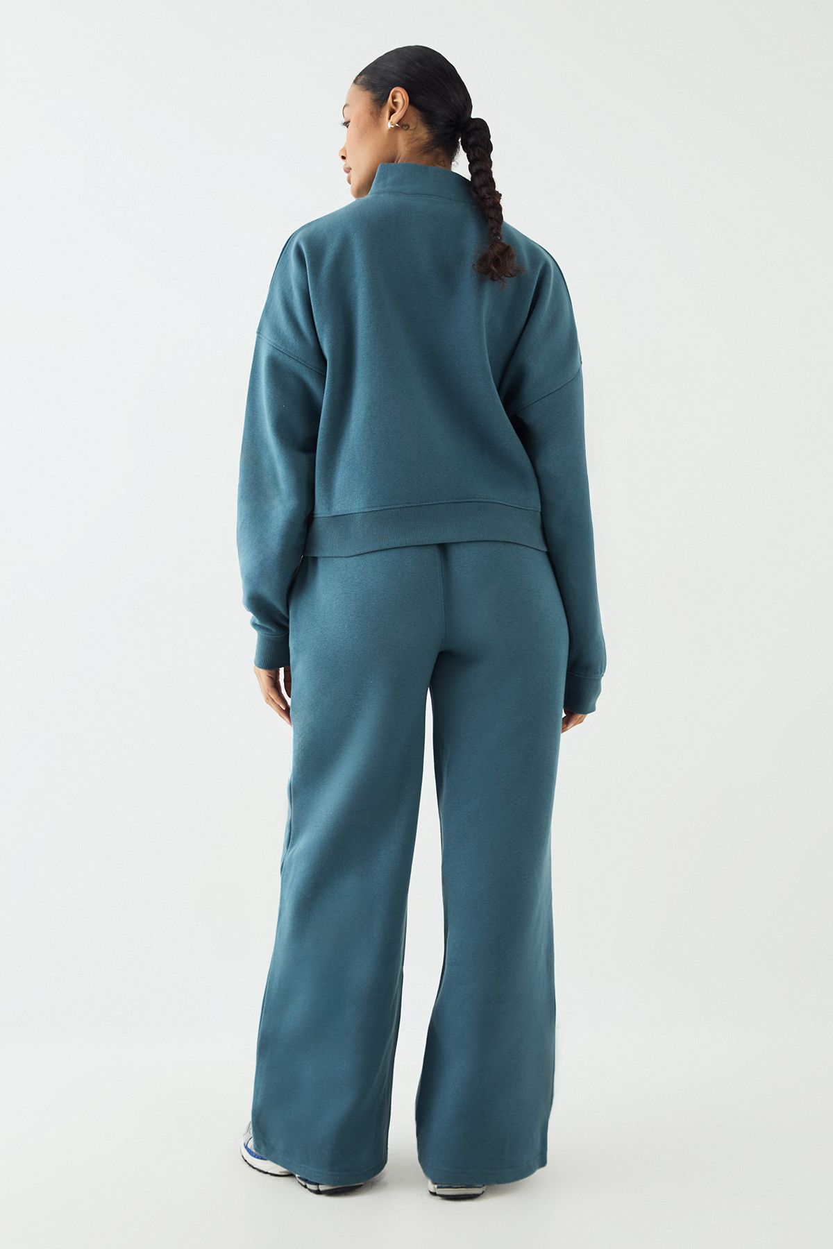 DSGN Studio DSGN Studio Sport Funnel Neck Zip Through Bomber Tracksuit Teal image 2