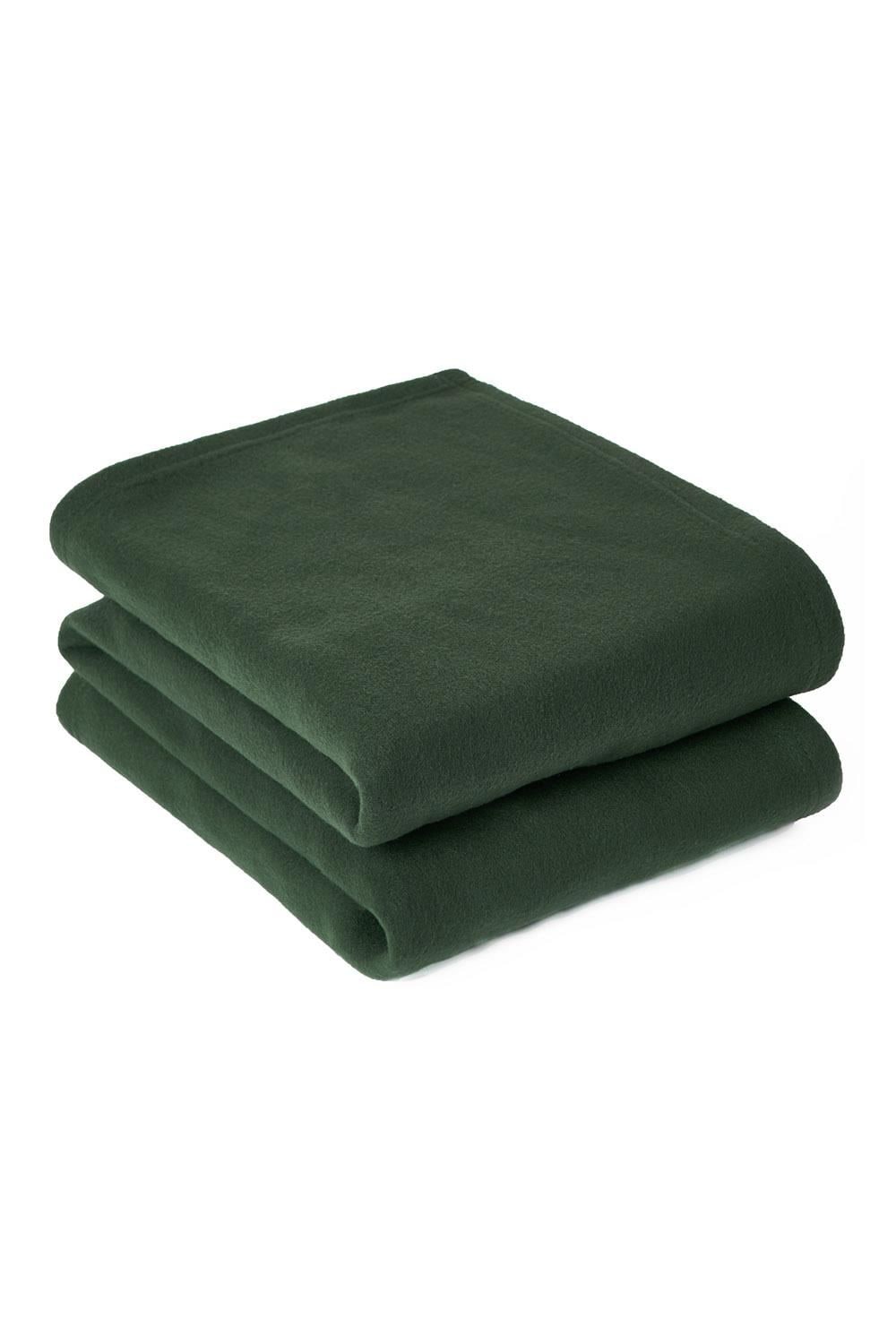 OHS Warm Plain Fleece Throw Over Bed Blanket