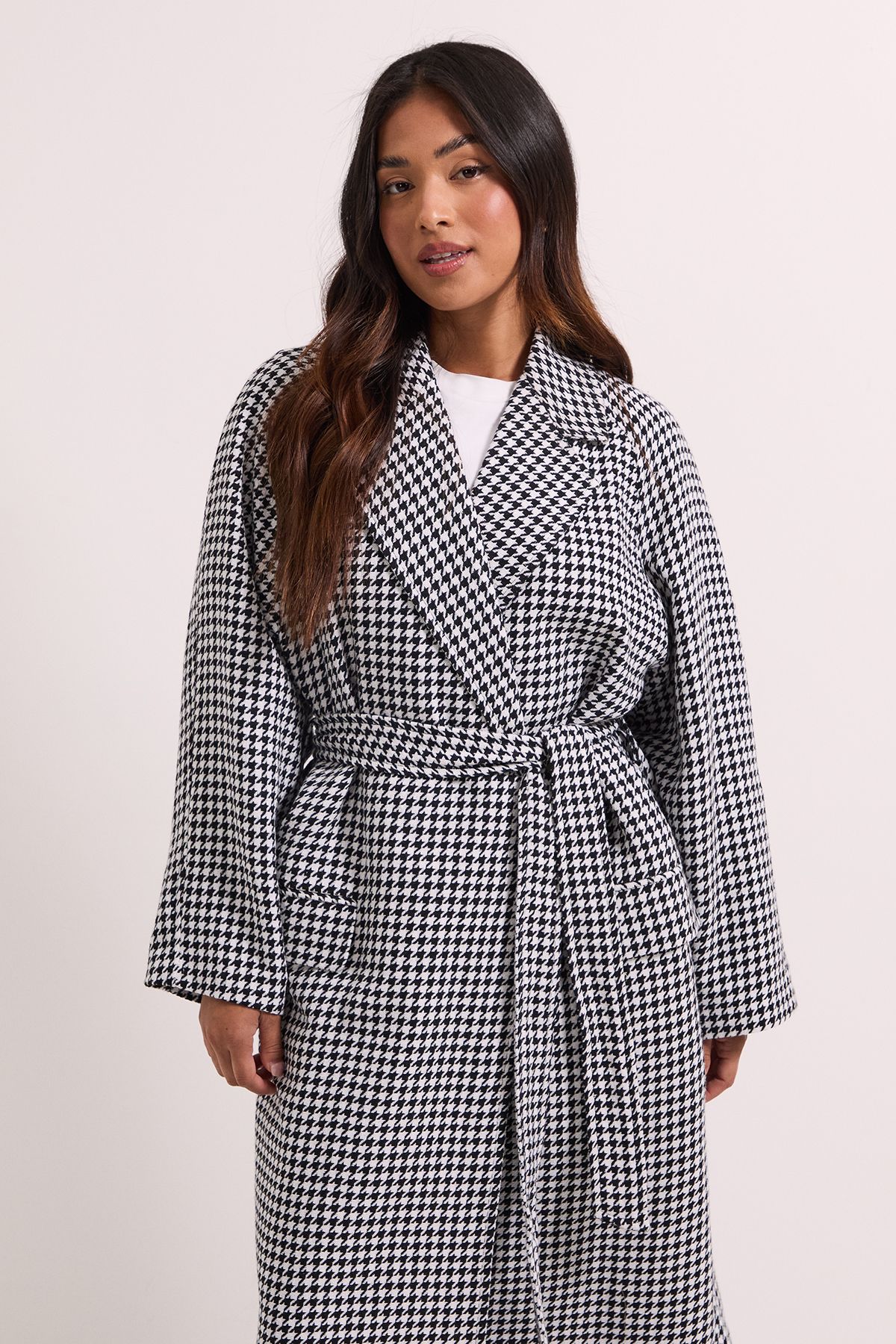 Dorothy Perkins Petite Dogtooth Coat Mono image 2