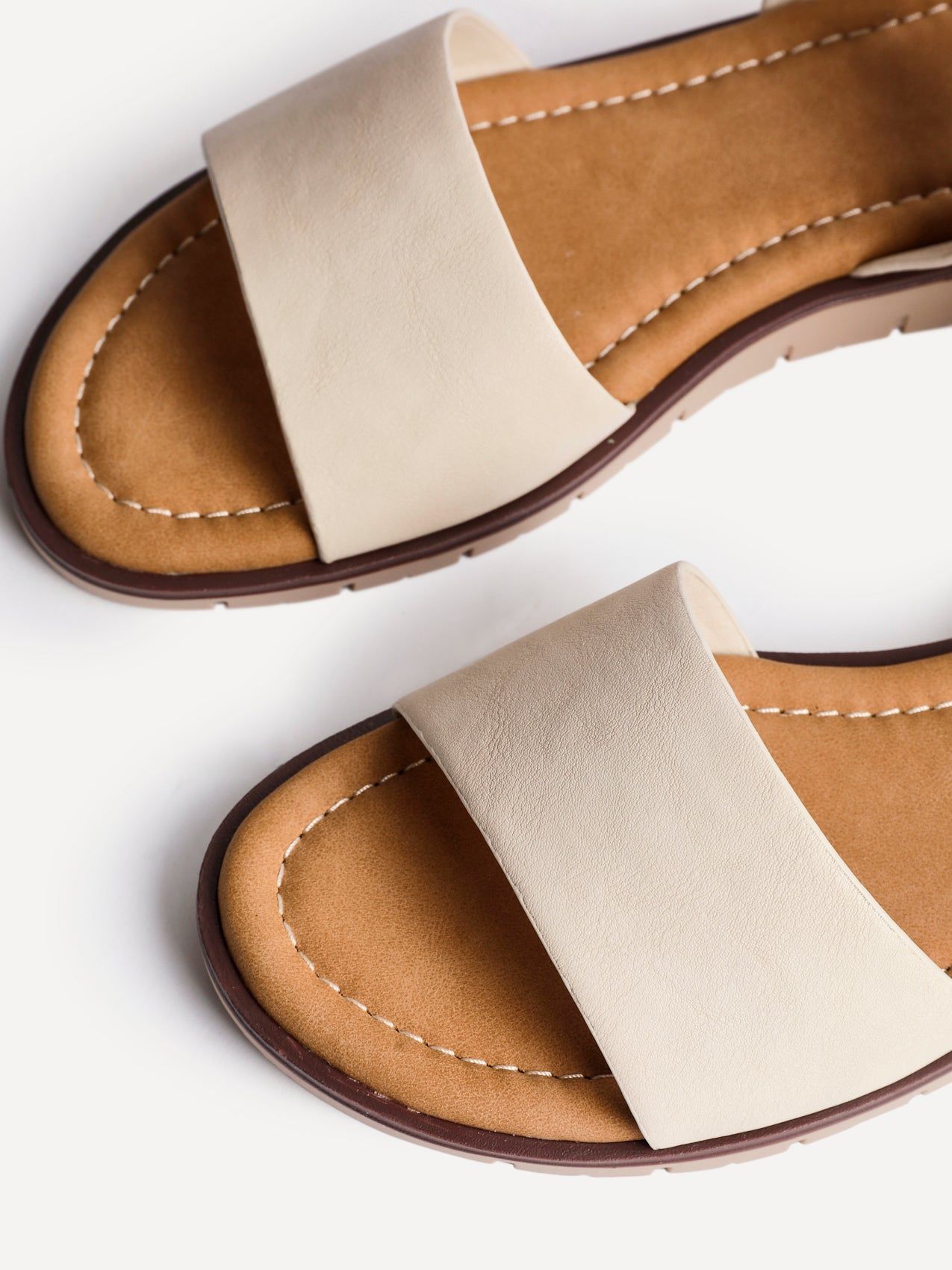 Linzi Nora Nude Faux Leather Footbed Two Part Sandal image 5