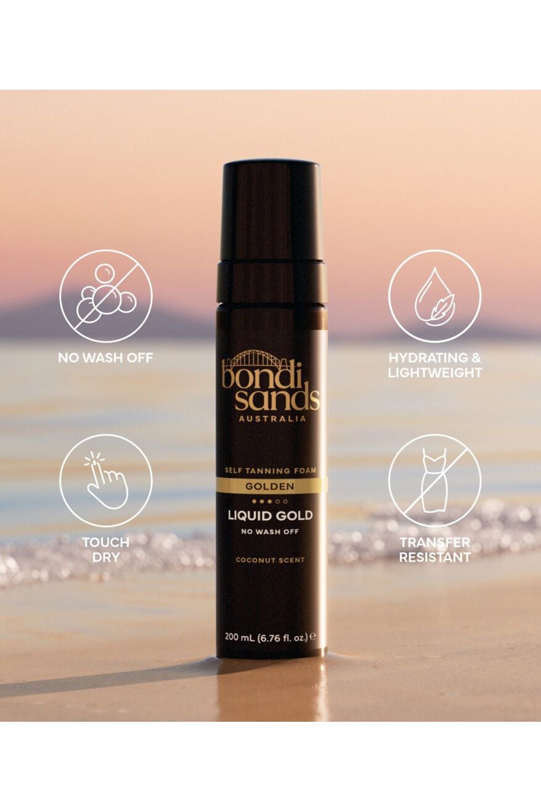 Bondi Sands Self Tan Foam Gold 200ml Multi image 4