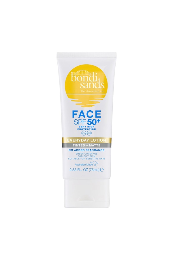 Bondi Sands Everyday Face Lotion Protective Tinted Cream for the Face for a Matt Look SPF 50+ 75ml Multi