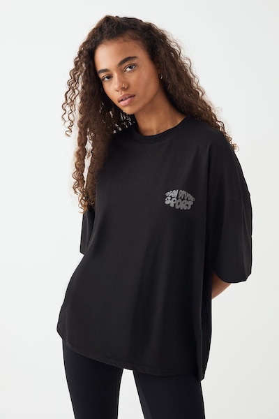 DSGN Studio DSGN Studio Sport Printed Oversized T-Shirt Black