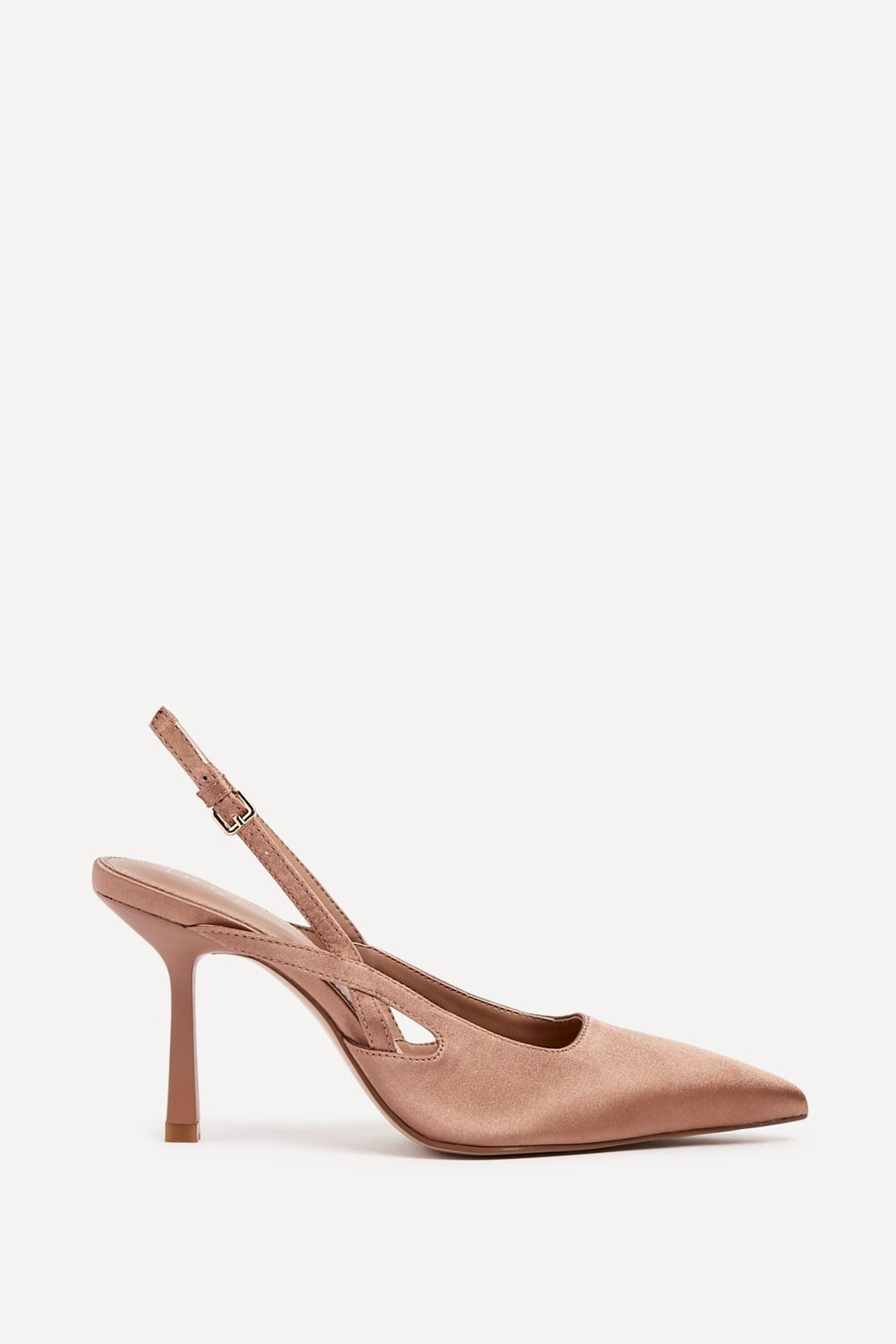 Linzi Rhea Mocha Mousse Sling Back Court Heels