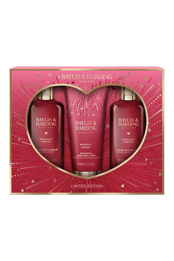 Baylis & Harding Midnight Cherry Luxury Bathing Essentials Gift Set Multi
