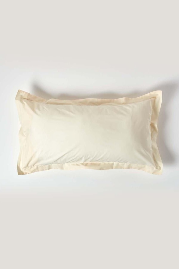 Homescapes Egyptian Cotton Oxford Pillowcase 200 TC, King Size