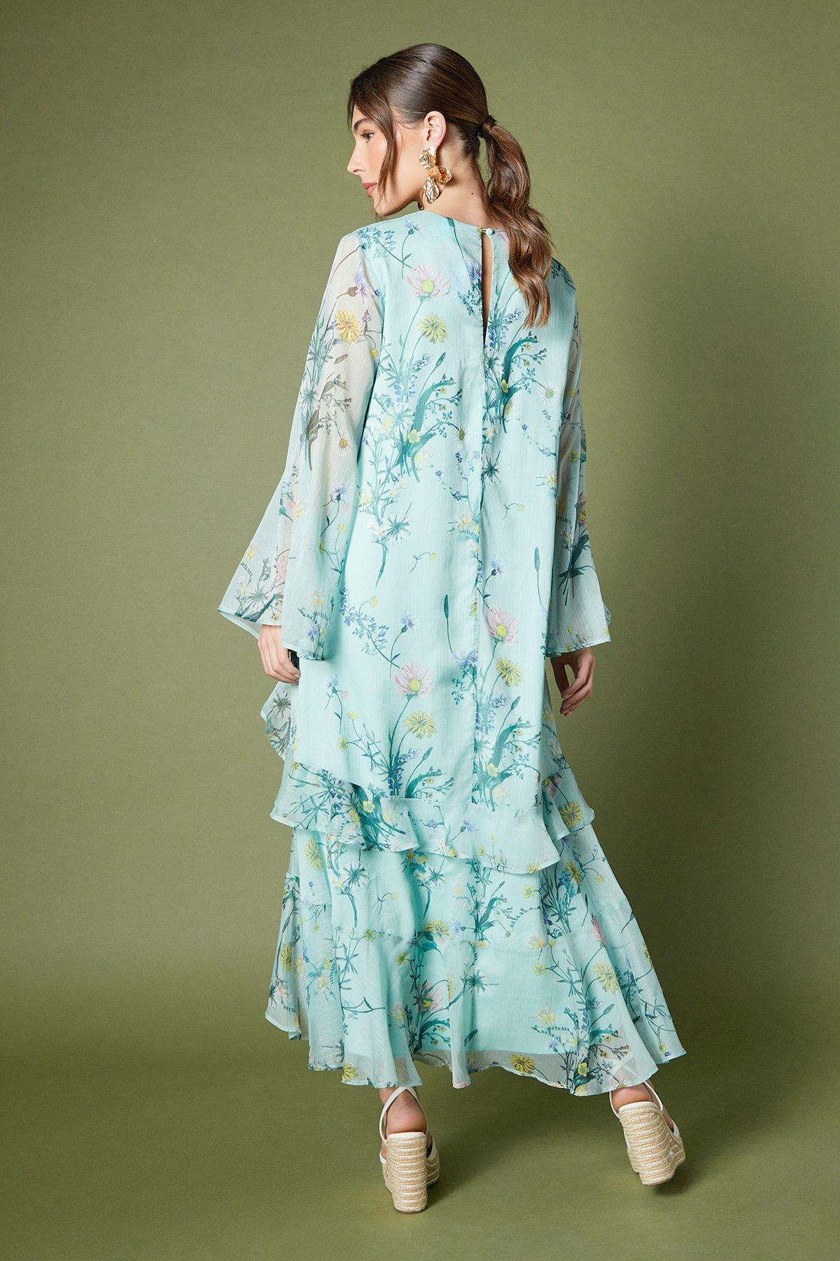 Coast Volume Frill Maxi Dress Sage image 4