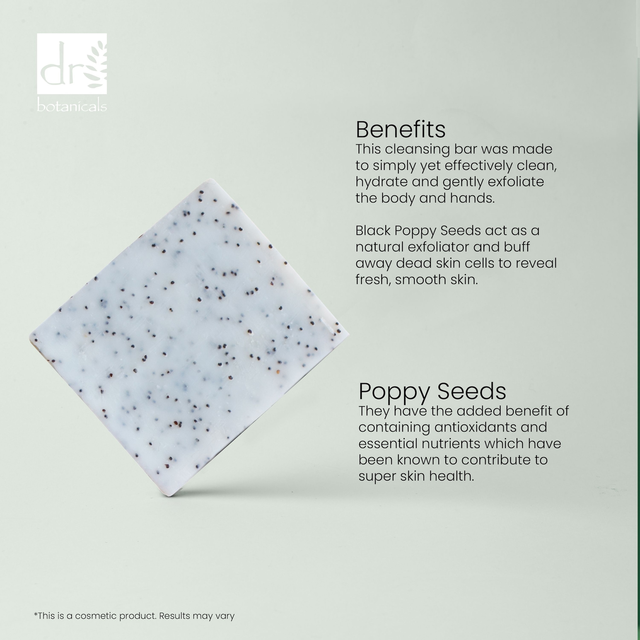 Dr. Botanicals Advanced Strawberry & Poppy Seed Cleansing Bar 100g image 4