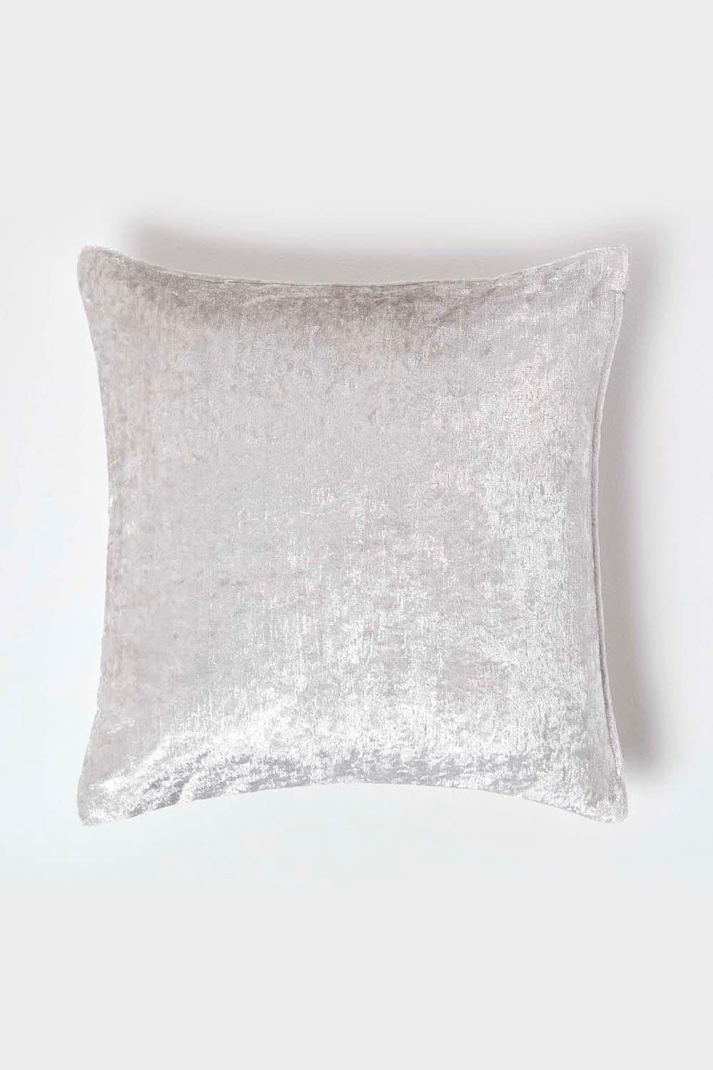 Homescapes Luxury Crushed Velvet Cushion Cover image 1