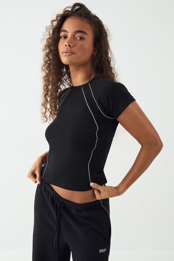 DSGN Studio DSGN Studio Reflective Fitted T-shirt Black