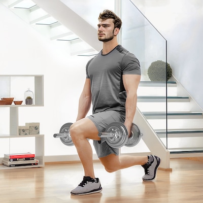 SPORTNOW 20kg 2-in-1 Adjustable Weights Dumbbells Set for Home Gym