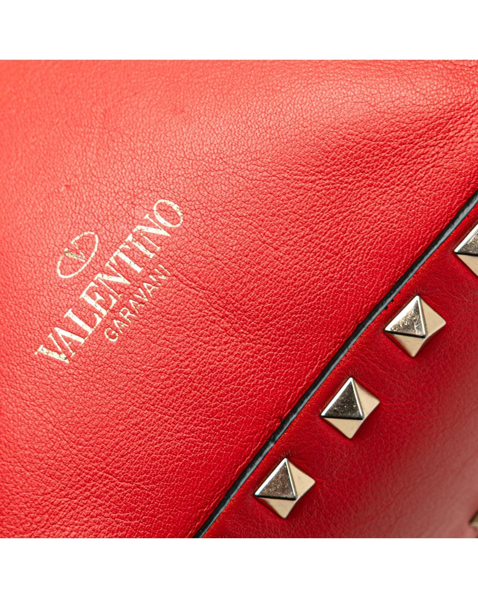 Valentino Preloved Rockstud Mini Backpack Iconic Studs Wo - Red image 11