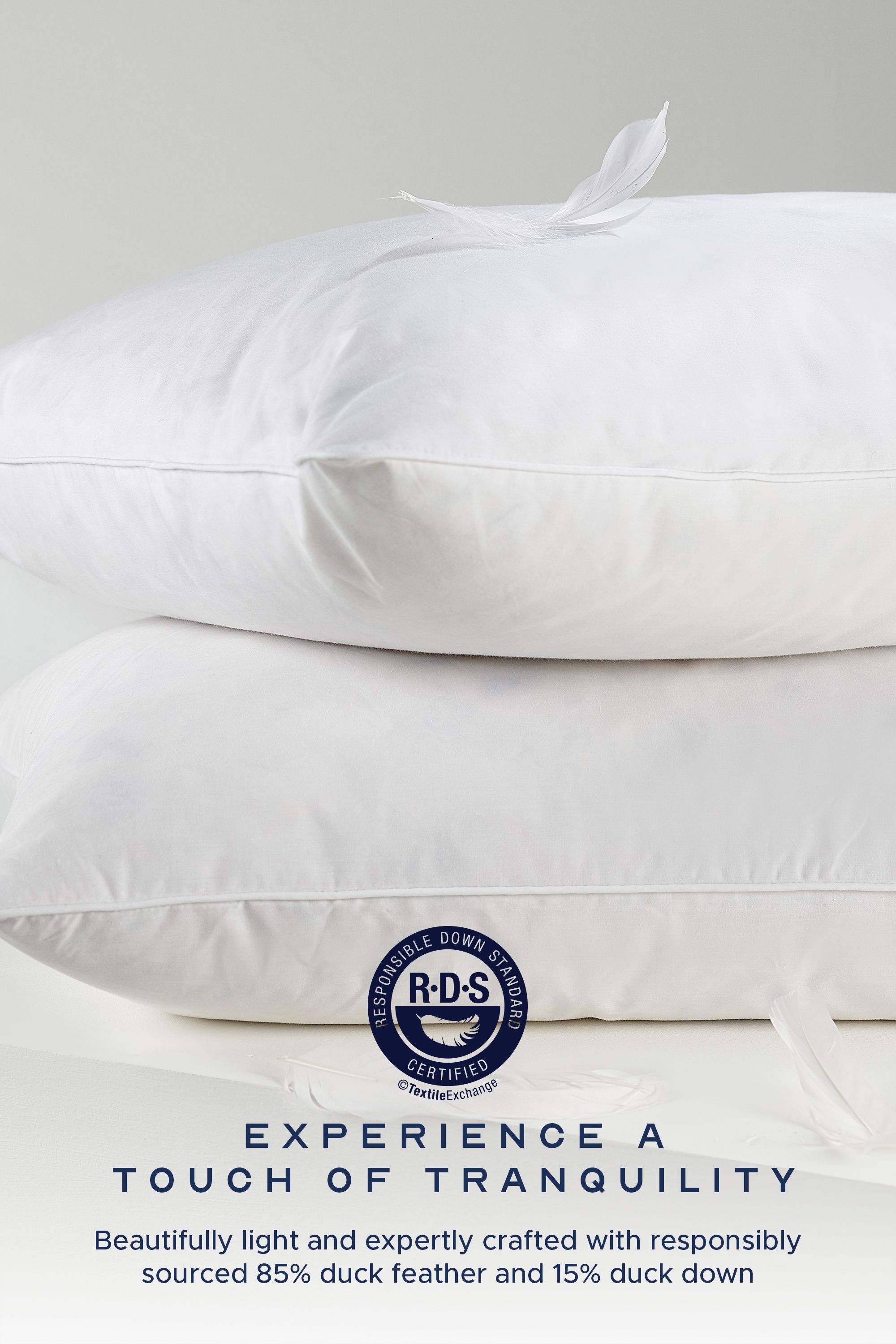 Snuggledown 2 Pack Scandinavian Duck Feather & Down Medium Support Pillows image 4