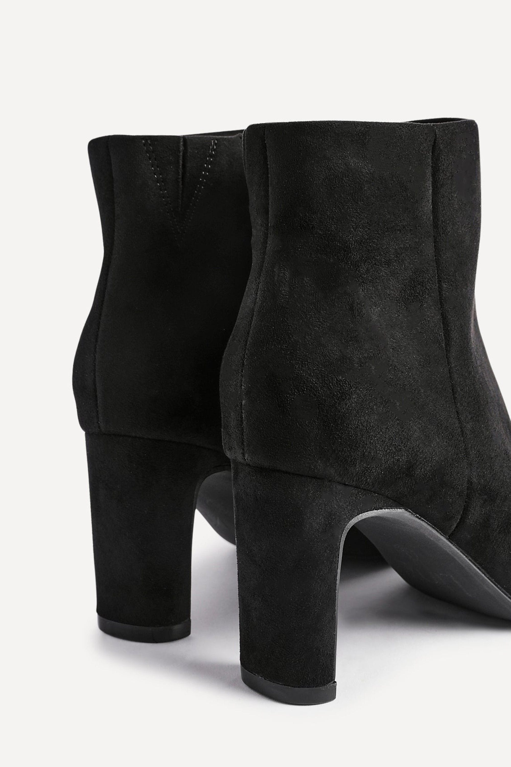 Linzi Alisha Black Faux Suede Heeled Ankle Boot image 5